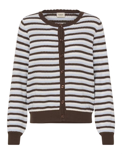 Fransa - FRCaia Cardigan 2 - Rain-drum stripe